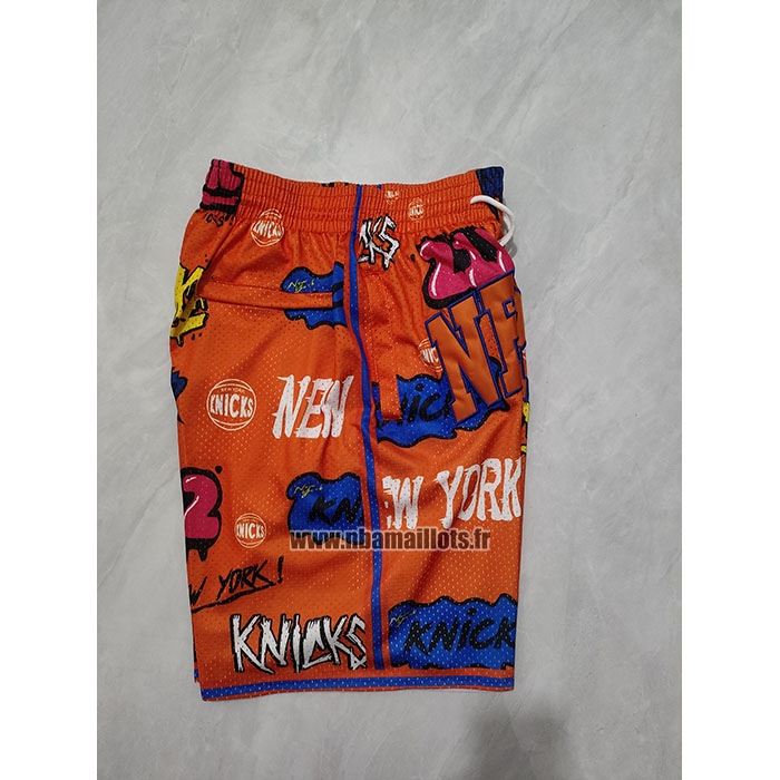 Short New York Knicks Slap Sticker 2024 Orange